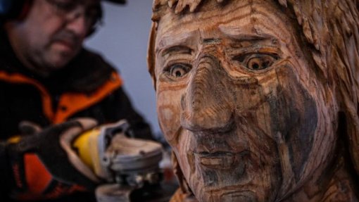 Árvores ardidas e &quot;doentes&quot; transformadas em esculturas de Natal em Monchique