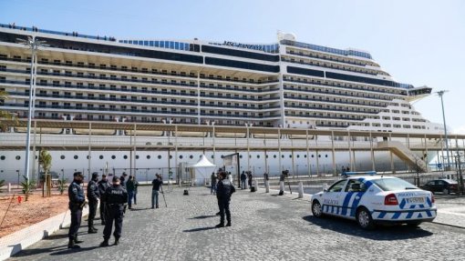 Covid-19: Com máxima segurança, passageiros do navio despedem-se de Lisboa