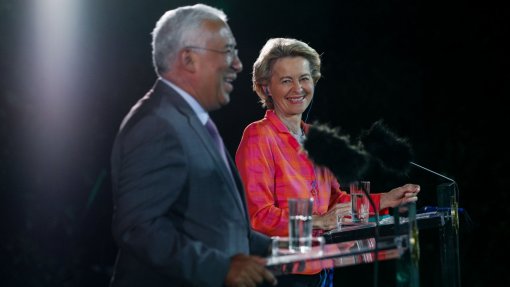 Costa e Von der Leyen juntos na apresentação dos planos de recuperação de Portugal e UE