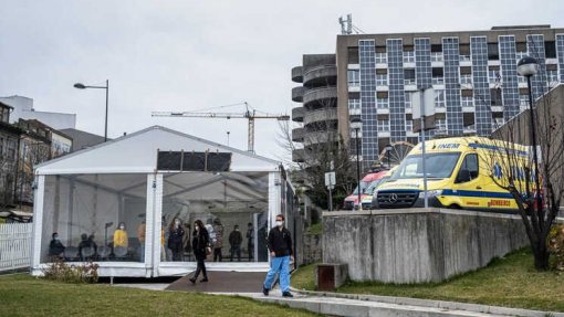 Covid-19: Hospital de Santo António no Porto com taxa de ocupação de 80 a 85%