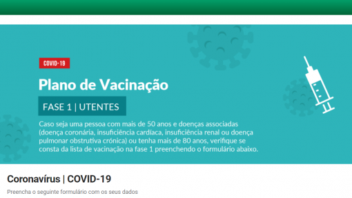 Covid-19: Mais de 183 mil pessoas já usaram o simulador ‘online’ das listas de vacinação