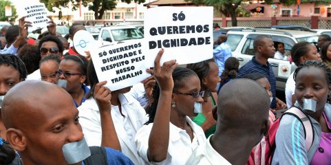 Profissonais de saúde de Moçambique suspendem serviços mínimos e continuam greve