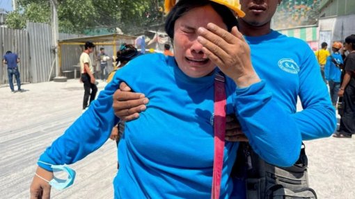 Hospital em Myanmar encheu após sismo no país
