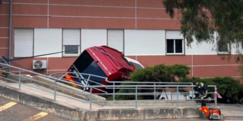 Um morto e três feridos após embate de autocarro contra hospital de Tomar